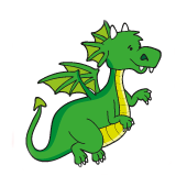 green cartoon dragon