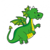 green cartoon dragon