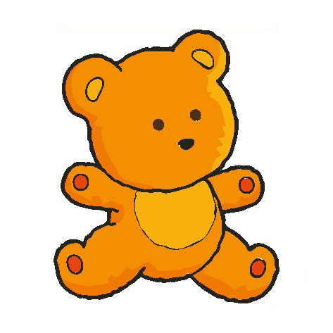 cartoon orange small teddybear